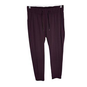 Lululemon On The Fly Pant Full Length Black Cherry-sz 6